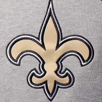 Men's Starter Heathered Gray/Black New Orleans Saints Home Run Raglan Pullover Hoodie