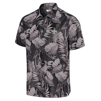 Men's Tommy Bahama Black New Orleans Saints Big & Tall Coast Nuevo Fronds IslandZone Button-Up Shirt