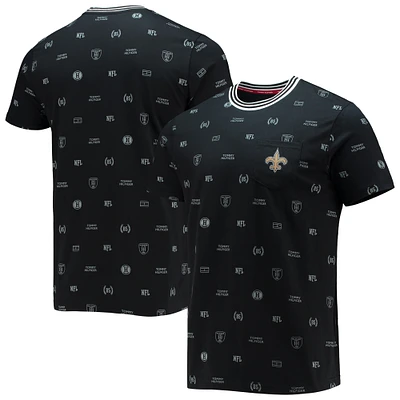 T-shirt à poche Tommy Hilfiger New Orleans Saints pour homme, noir