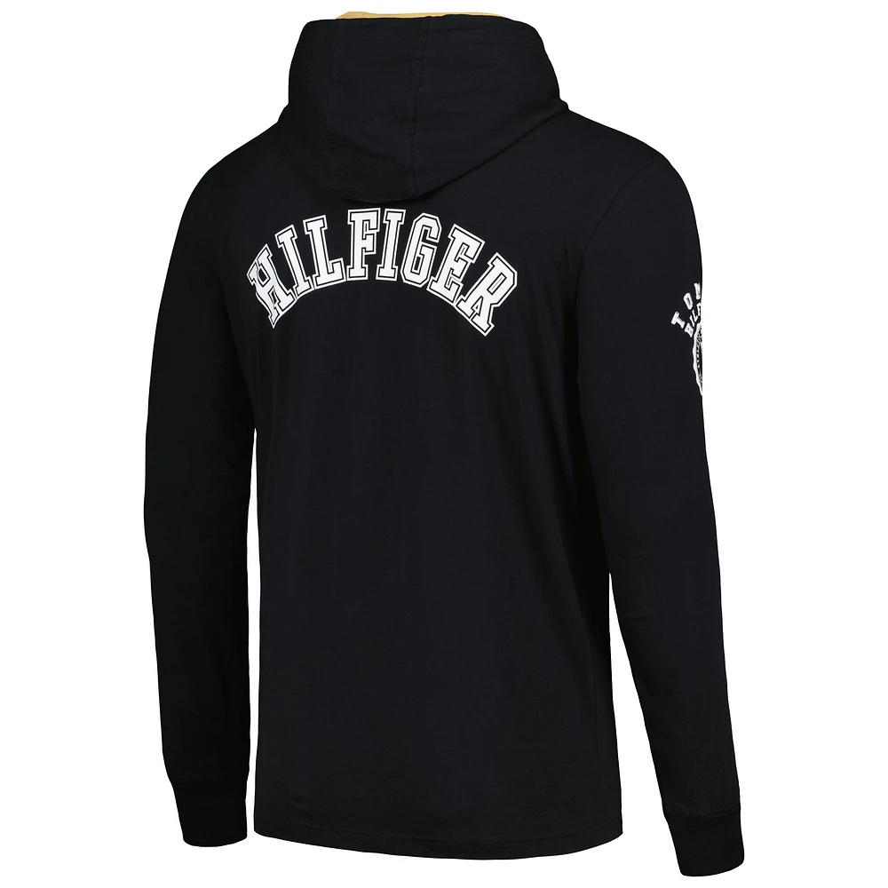 Men's Tommy Hilfiger  Black New Orleans Saints Morgan Long Sleeve Hoodie T-Shirt