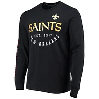 T-shirt à manches longues Tommy Hilfiger New Orleans Saints Peter noir pour homme