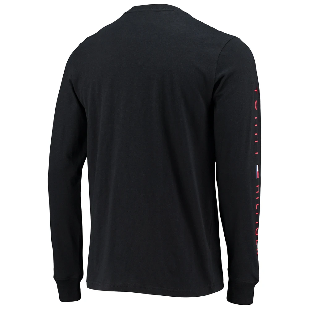 T-shirt à manches longues Tommy Hilfiger New Orleans Saints Peter noir pour homme