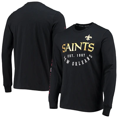 T-shirt à manches longues Tommy Hilfiger New Orleans Saints Peter noir pour homme