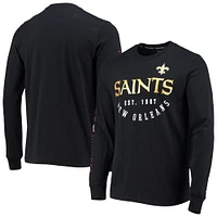T-shirt à manches longues Tommy Hilfiger New Orleans Saints Peter noir pour homme