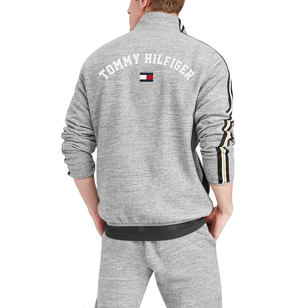 Men's Tommy Hilfiger Heathered Gray New Orleans Saints Mario Quarter-Zip Jacket