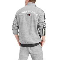 Men's Tommy Hilfiger Heathered Gray New Orleans Saints Mario Quarter-Zip Jacket