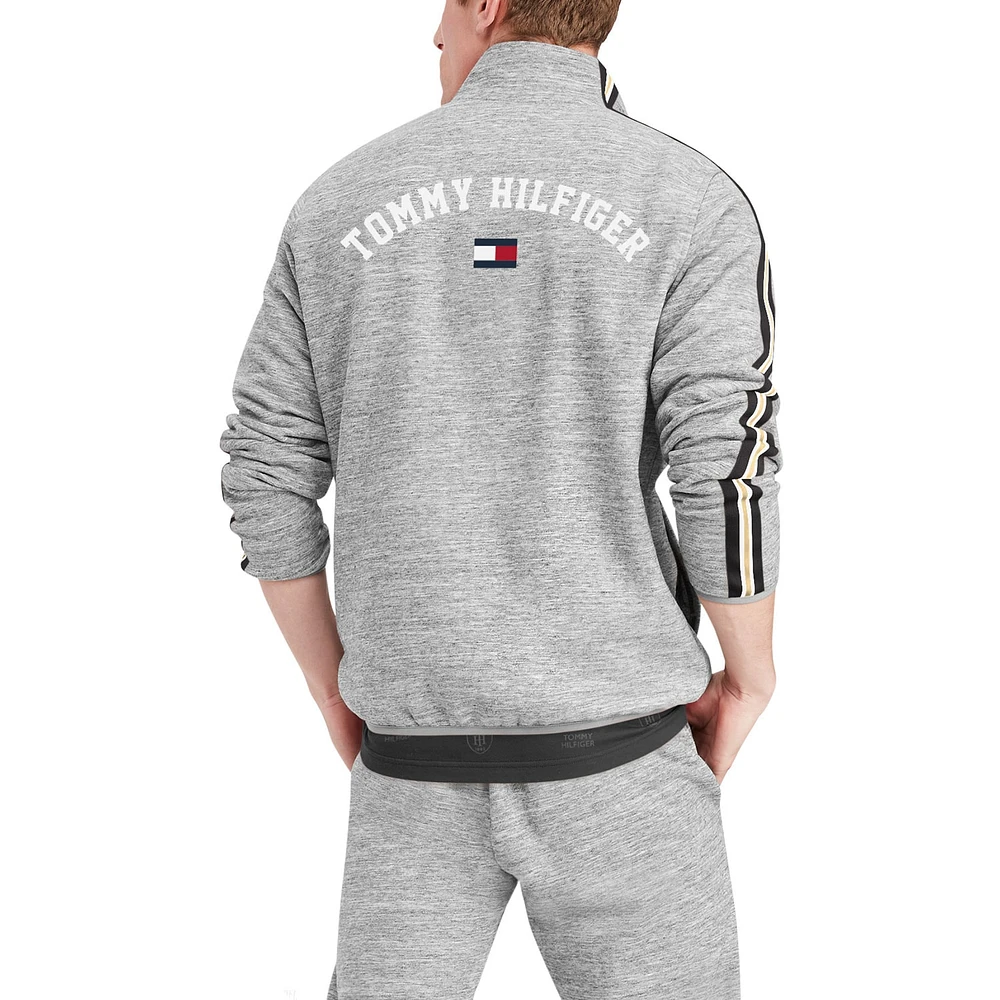 Men's Tommy Hilfiger Heathered Gray New Orleans Saints Mario Quarter-Zip Jacket