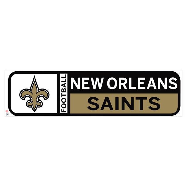 Sticker mural repositionnable avec logo de l'équipe des Saints de la Nouvelle-Orléans 90'' x 23''
