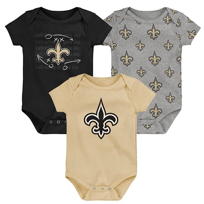 Ensemble de 3 bodys New Orleans Saints Team Starter pour nouveau-nés et nourrissons