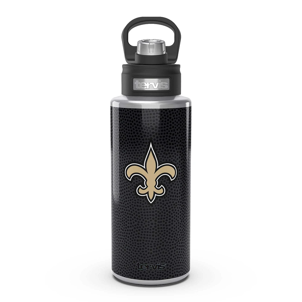 Tervis Saints de la Nouvelle-Orléans 32oz. Bouteille d'eau en cuir à large goulot