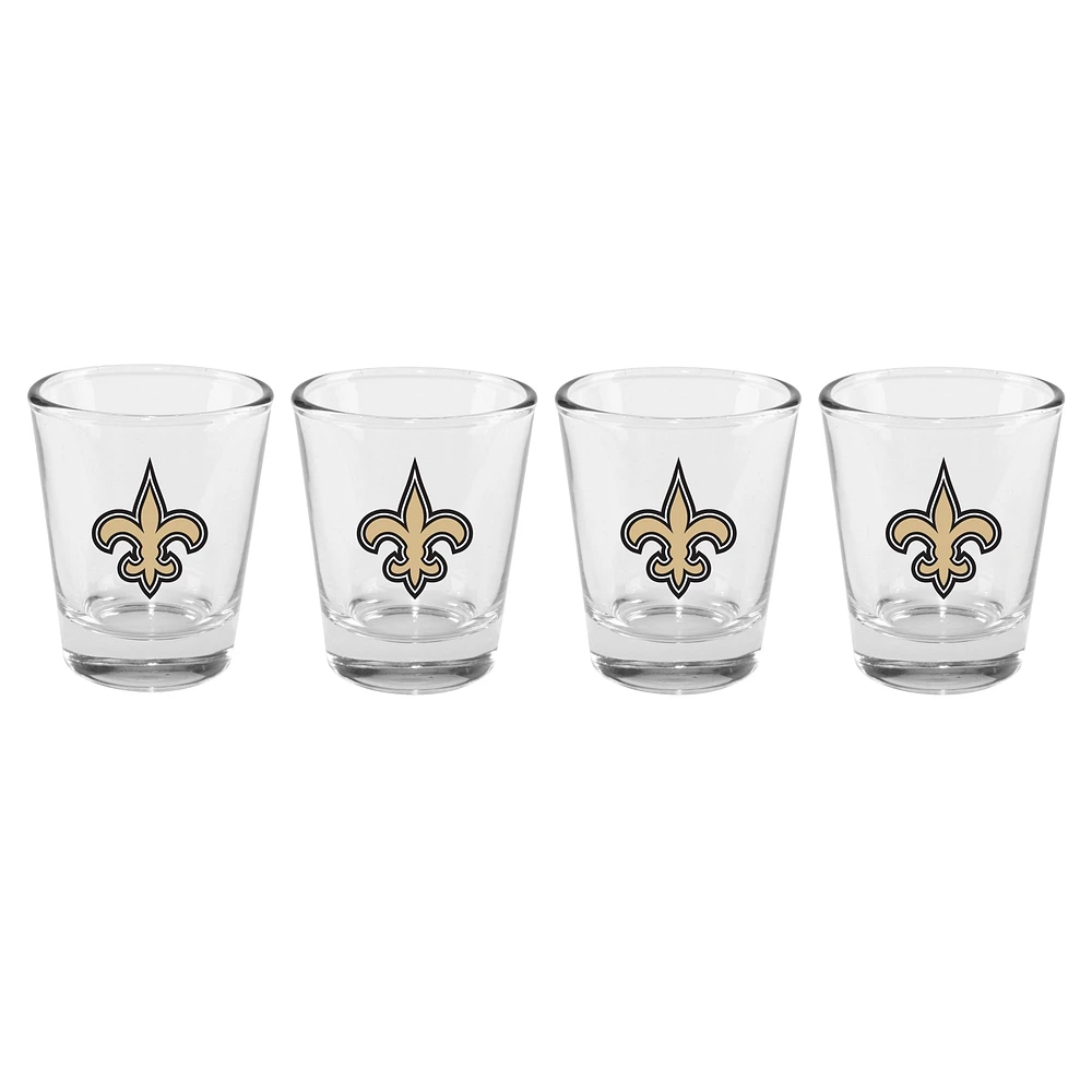 The Memory Company Saints de la Nouvelle-Orléans, paquet de 4 2oz. Ensemble de verres à shot