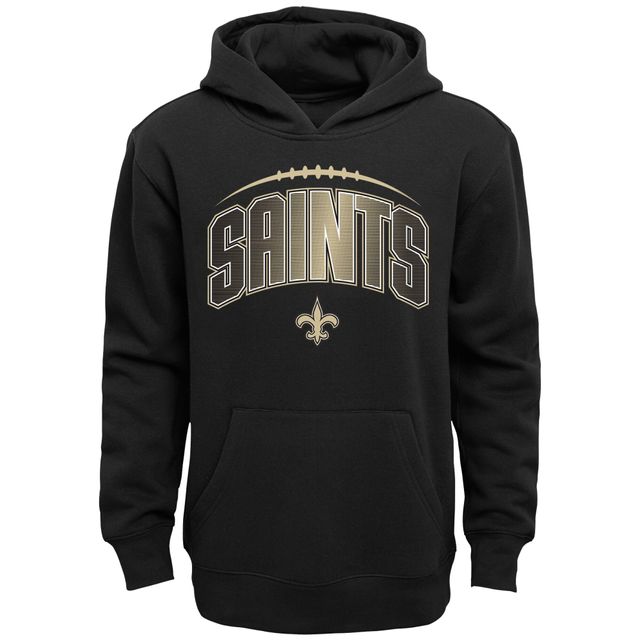 Ensemble sweat à capuche et pantalon Double Up Saints de la Nouvelle-Orléans noir/gris chiné pour tout-petit