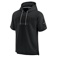 Unisex Fanatics  Black New Orleans Saints Elements Ready Short Sleeve Pullover Hoodie