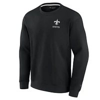 Unisex Fanatics Black New Orleans Saints Elements Super Soft Pullover Sweatshirt