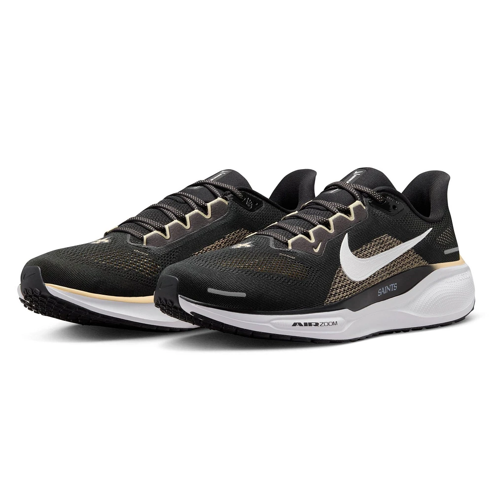 Chaussures de course unisexes Nike Zoom Pegasus 41 noires des New Orleans Saints