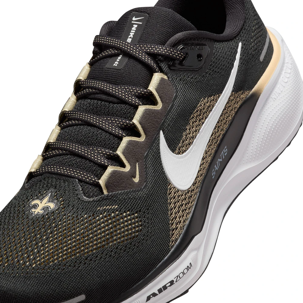 Chaussures de course unisexes Nike Zoom Pegasus 41 noires des New Orleans Saints