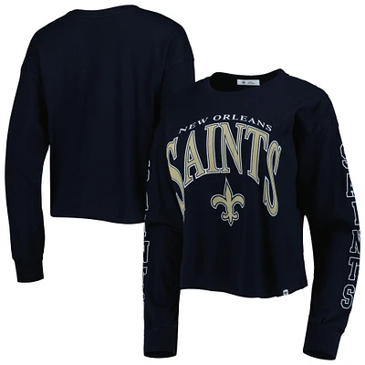 T-shirt court à manches longues '47 New Orleans Saints Skyler Parkway pour femme