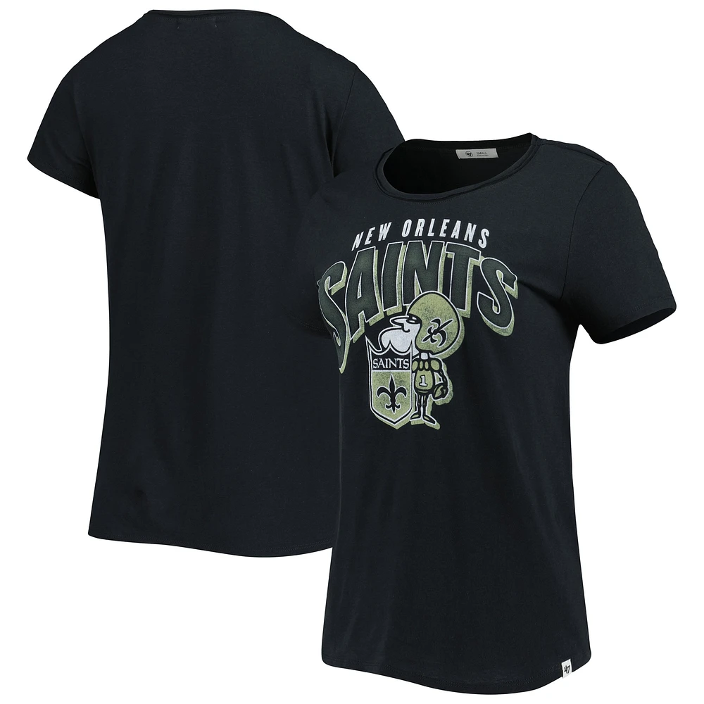 T-shirt '47 noir New Orleans Saints Treasure Frankie pour femme