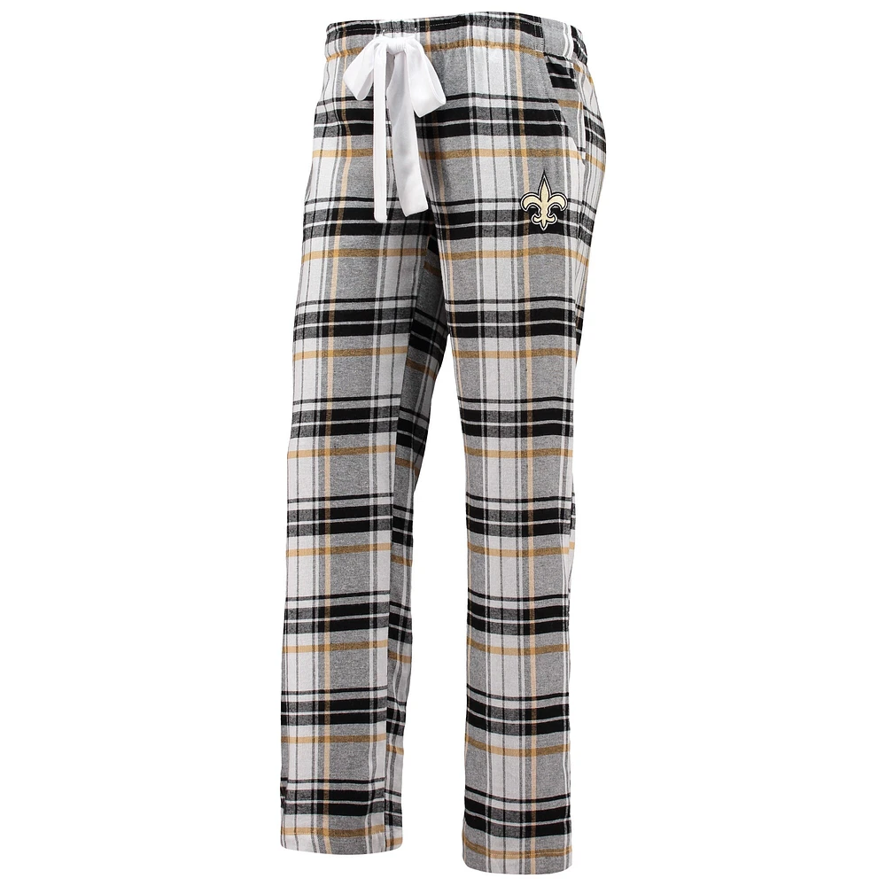 Women's Concepts Sport Black/Gold New Orleans Saints Accolade Flannel Pants