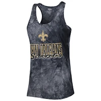Women's Concepts Sport Charcoal New Orleans Saints Billboard Scoop Neck Racerback Tank and Shorts Sleep Set