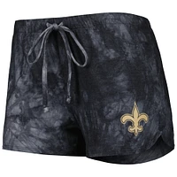 Women's Concepts Sport Charcoal New Orleans Saints Billboard Scoop Neck Racerback Tank and Shorts Sleep Set