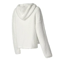 Women's Concepts Sport  White New Orleans Saints Fluffy Pullover Sweatshirt & Shorts Sleep Set