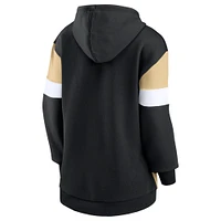 Women's Fanatics Black/Gold New Orleans Saints Lock It Down Pullover Hoodie