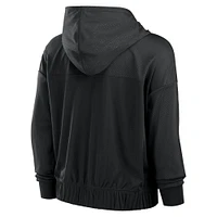 Women's Fanatics Black New Orleans Saints Script Lock Full-Zip Hoodie