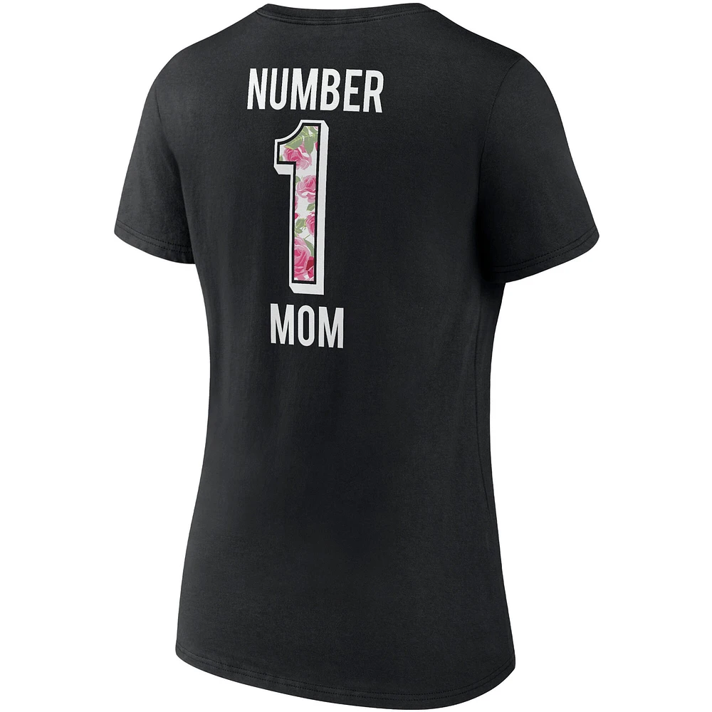 Women's Fanatics Black New Orleans Saints Team Mother's Day V-Neck T-Shirt