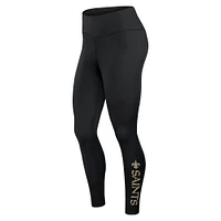 Women's Fanatics Black New Orleans Saints Wordmark Stacked Leggings