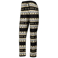 Women's FOCO Black New Orleans Saints Holiday Ugly Pajama Set