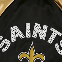 Women's G-III 4Her by Carl Banks Black/Gold New Orleans Saints Confetti Raglan Full-Zip Track Jacket