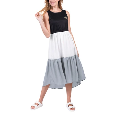 Robe pour femme G-III 4Her by Carl Banks Noir/Gris New Orleans Saints 12th Inning Colorblock