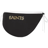 Women's G-III 4Her by Carl Banks Black New Orleans Saints Perfect Match Bikini Bottom