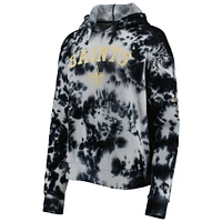 Women's New Era Black Orleans Saints Cloud Dye Fleece Pullover Hoodie