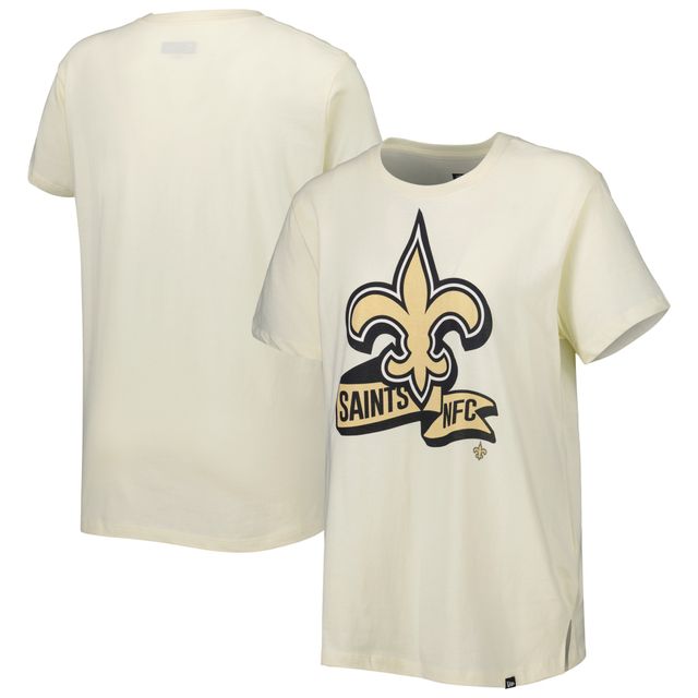 T-shirt New Era crème Orleans Saints Chrome Sideline pour femme
