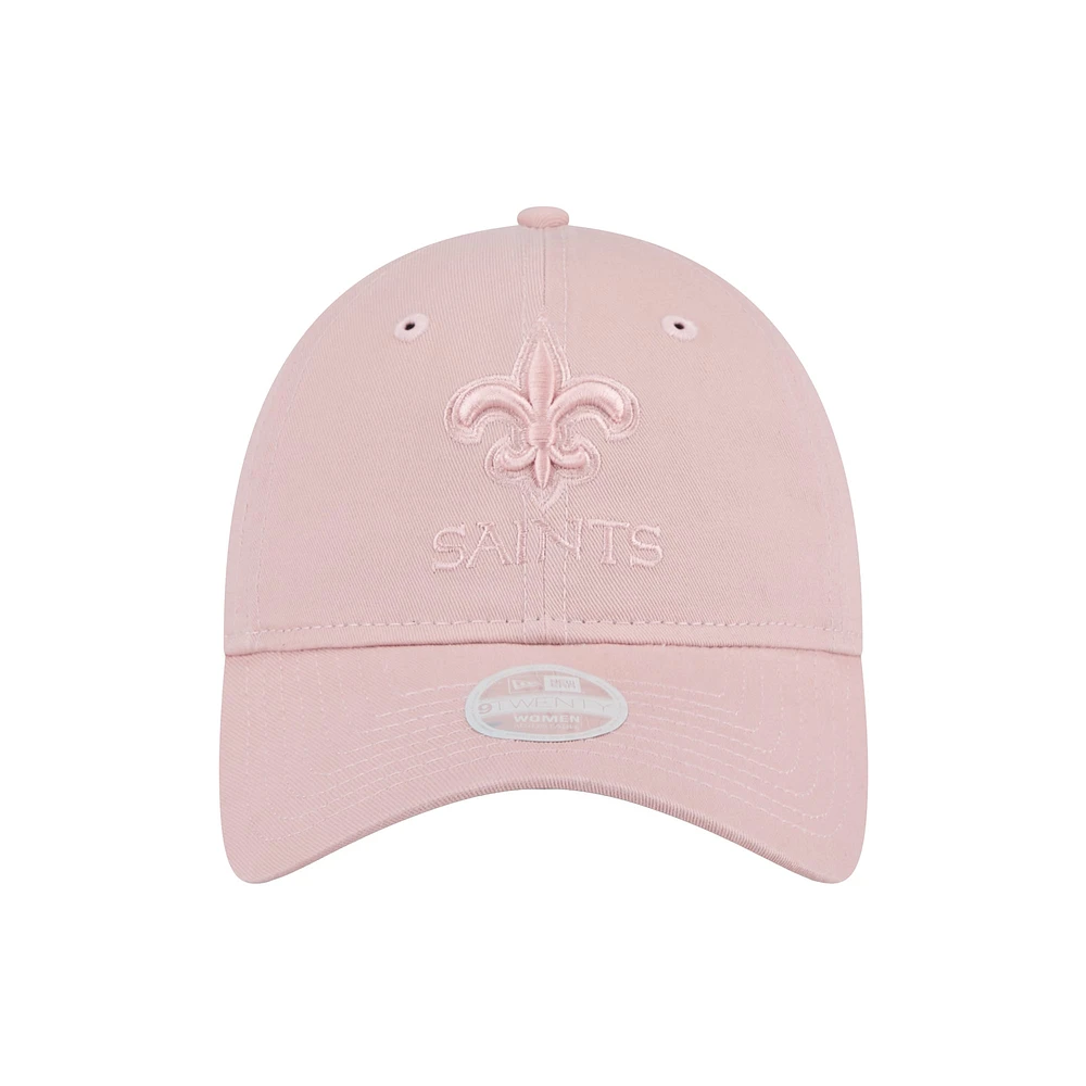Women's New Era  Light Pink New Orleans Saints Main 9TWENTY Adjustable Hat Main 9TWENTY Adjustable Hat