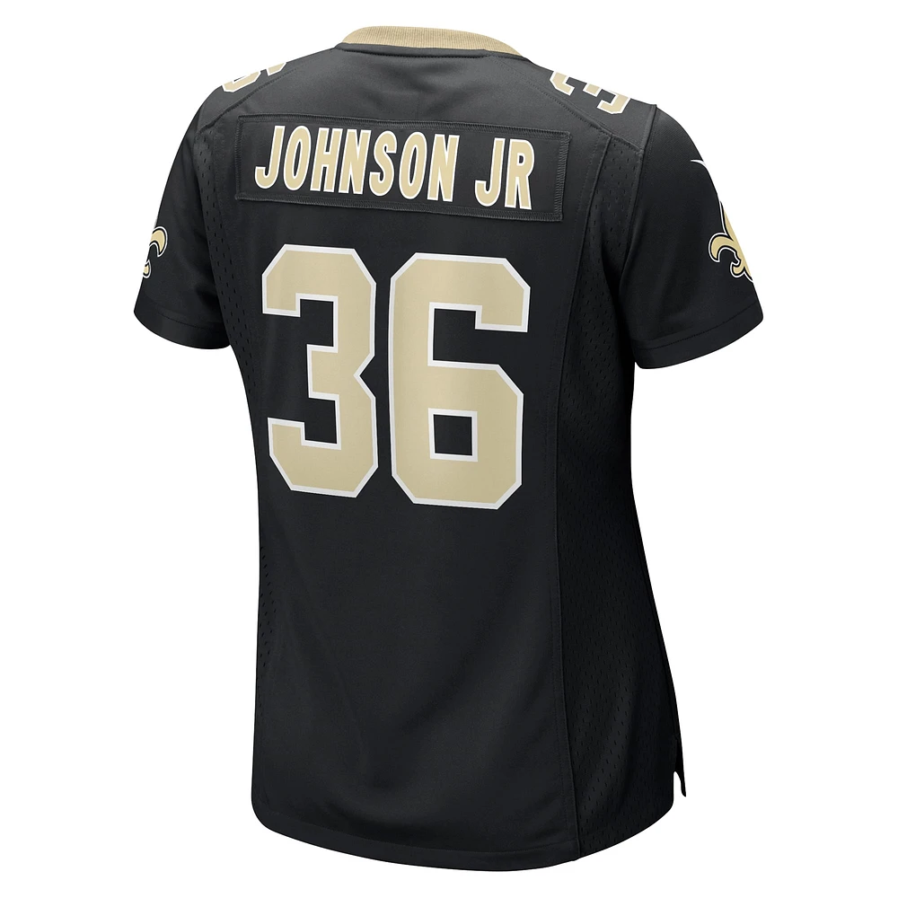 Women's Nike Anthony Johnson  Black New Orleans Saints Team Game Jersey