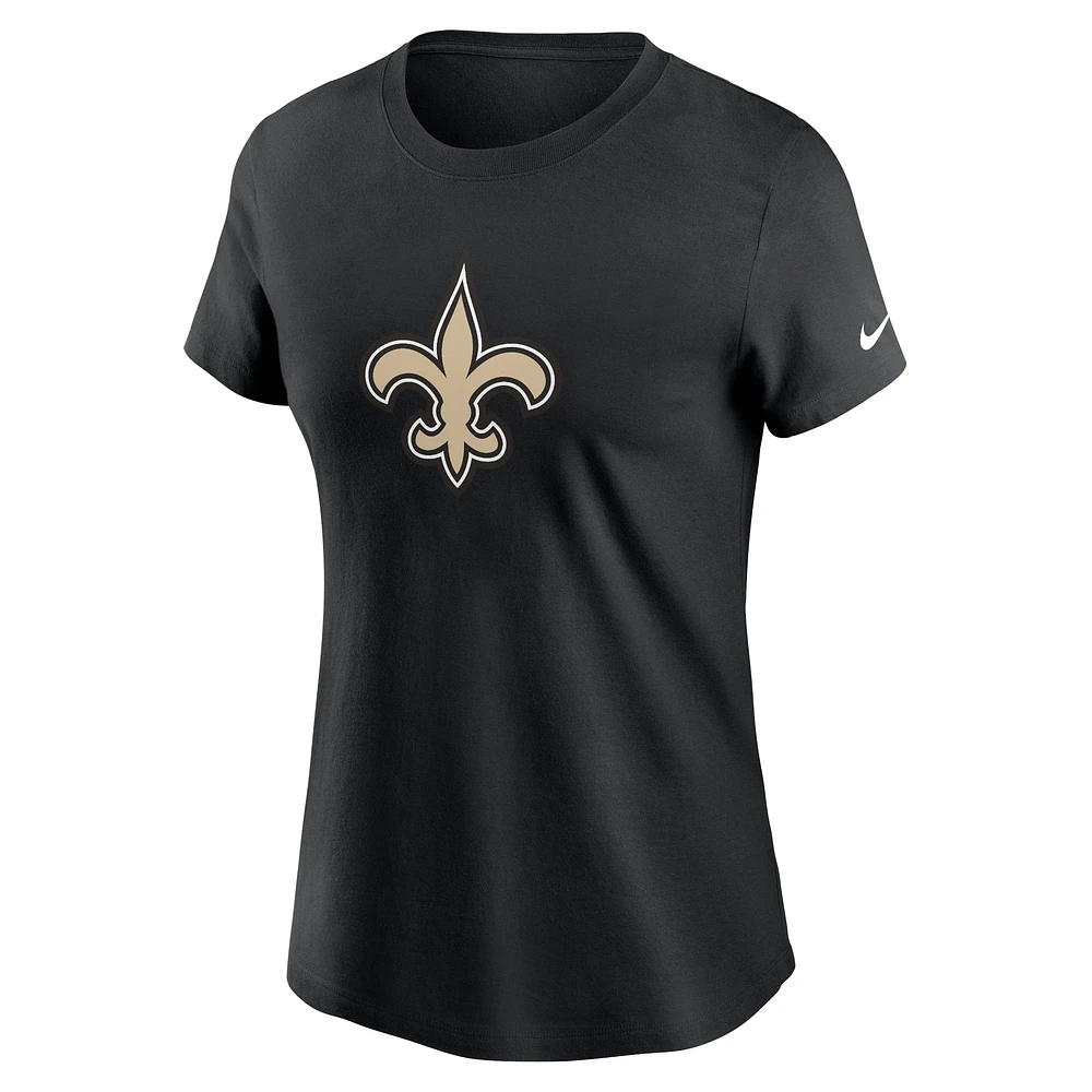Women's Nike Black New Orleans Saints  Primary Logo T-Shirt
