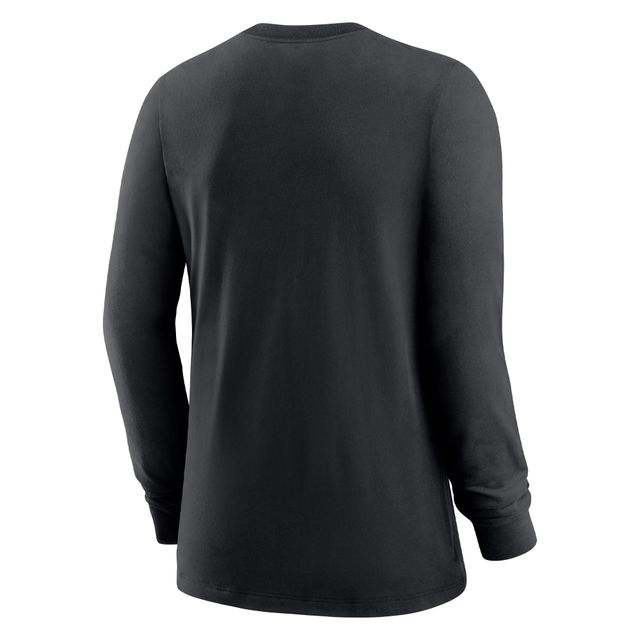 T-shirt à manches longues Nike New Orleans Saints Prime Split pour femme, noir