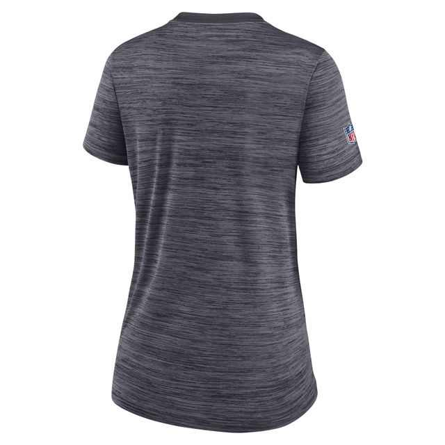 T-shirt Nike New Orleans Saints Sideline Velocity Lockup Performance pour femme, noir