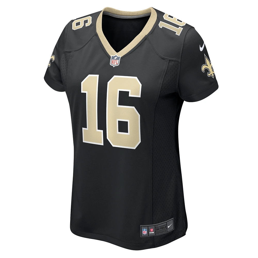 Maillot de match Nike Bub Means Black New Orleans Saints pour femme