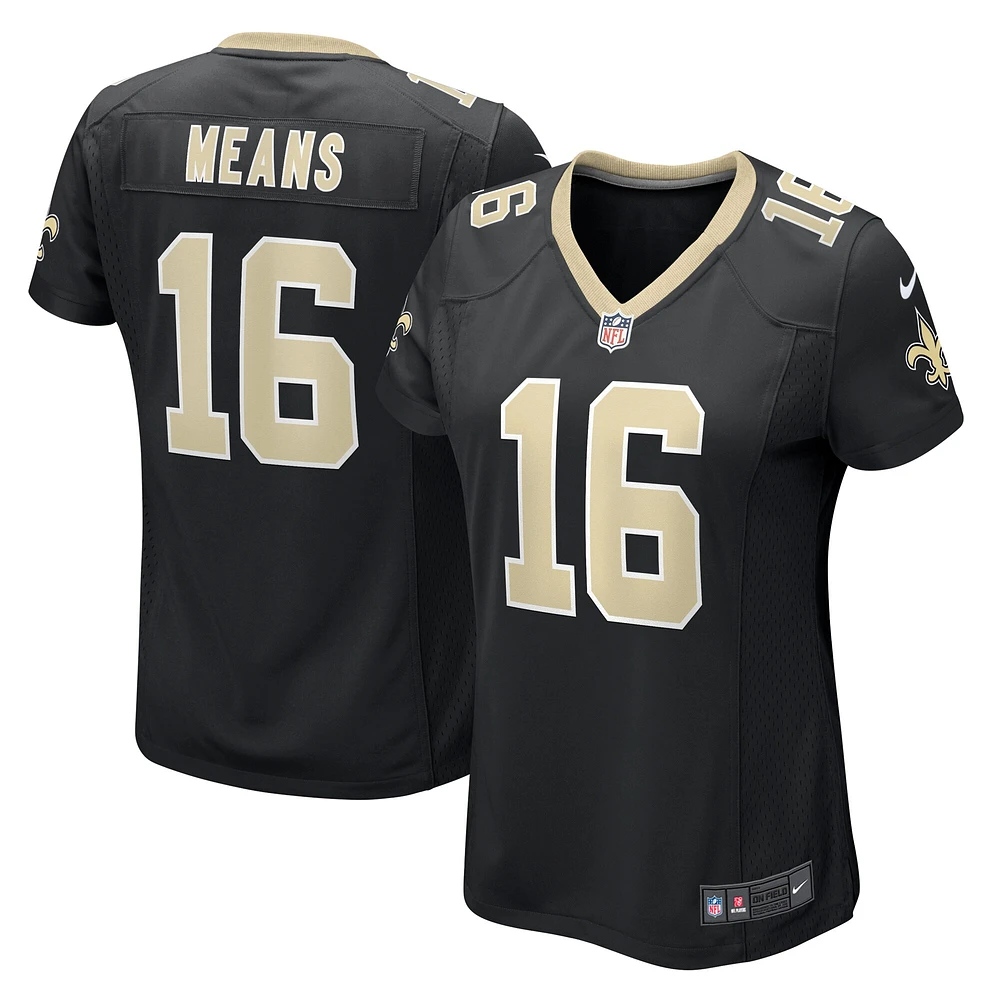 Maillot de match Nike Bub Means Black New Orleans Saints pour femme