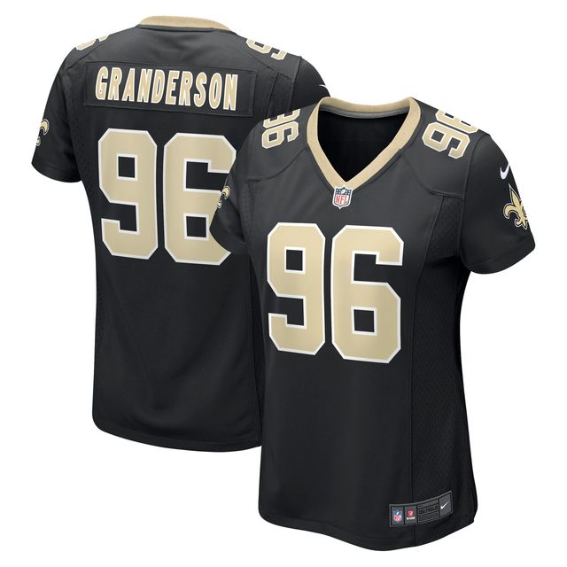 Maillot de match Nike Carl Granderson pour femmes, noir, New Orleans Saints