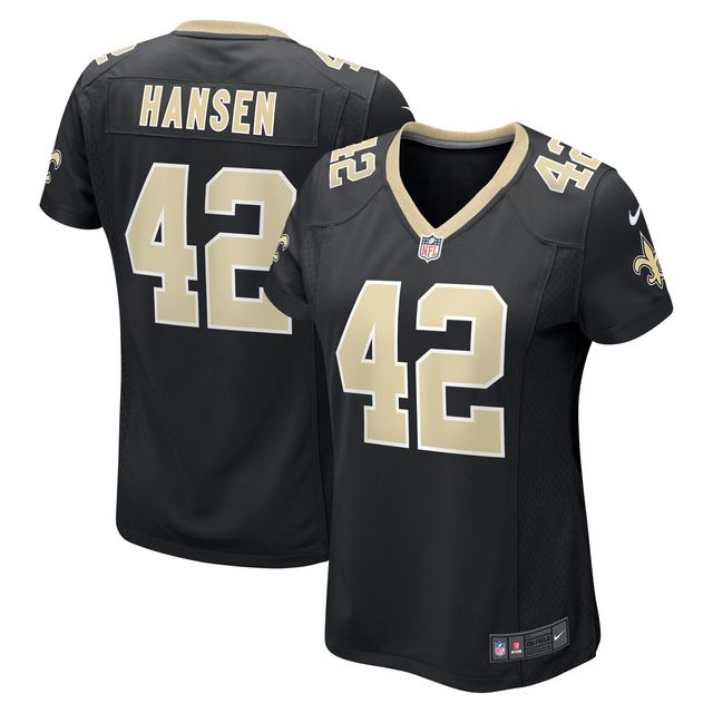 Maillot de match Nike Chase Hansen pour femme, noir, New Orleans Saints