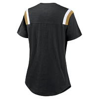 Women's Nike Heather Black New Orleans Saints Playback Athlete Historic Fashion T-Shirt