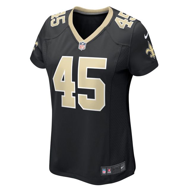 Maillot Nike Nephi Sewell pour femme, noir, joueur de jeu des Saints la Nouvelle-Orléans