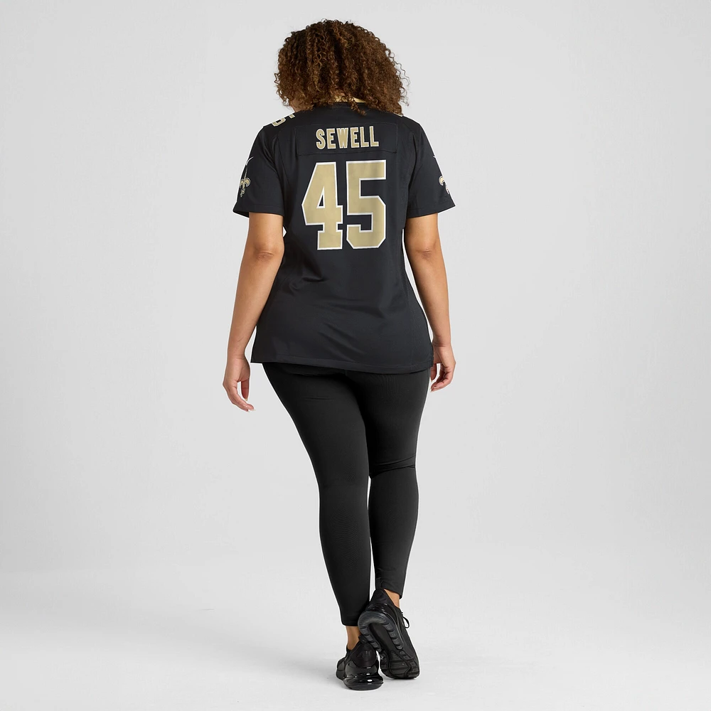 Women's Nike Nephi Sewell Black New Orleans Saints Game Player Jersey