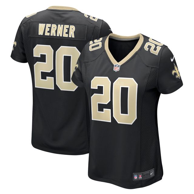 Maillot de match Nike Pete Werner noir des Saints la Nouvelle-Orléans pour femme