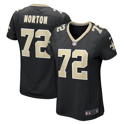 Maillot de match Nike Storm Norton noir des Saints la Nouvelle-Orléans pour femme